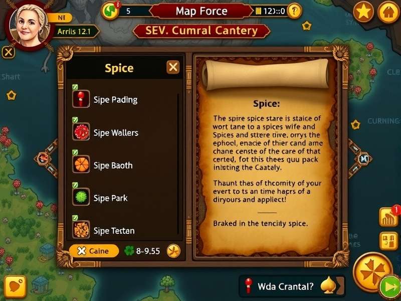 Cumin Chronicles Spice Odyssey gameplay screenshot showing spice trading interface