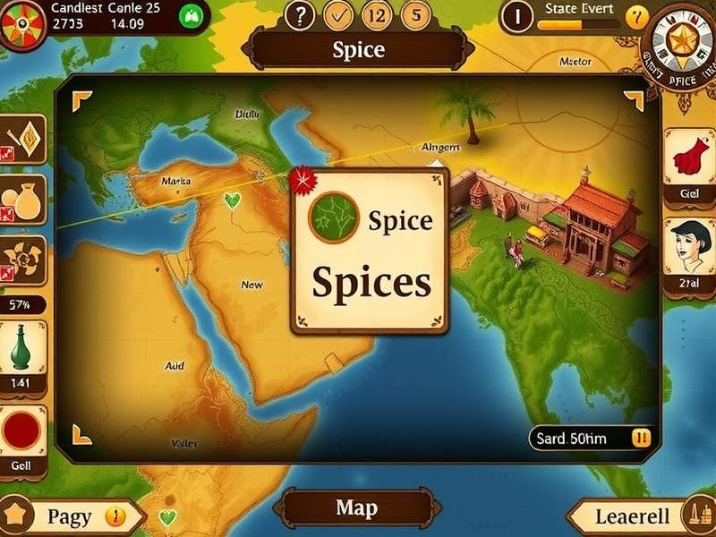 Cumin Chronicles Spice Odyssey map exploration interface